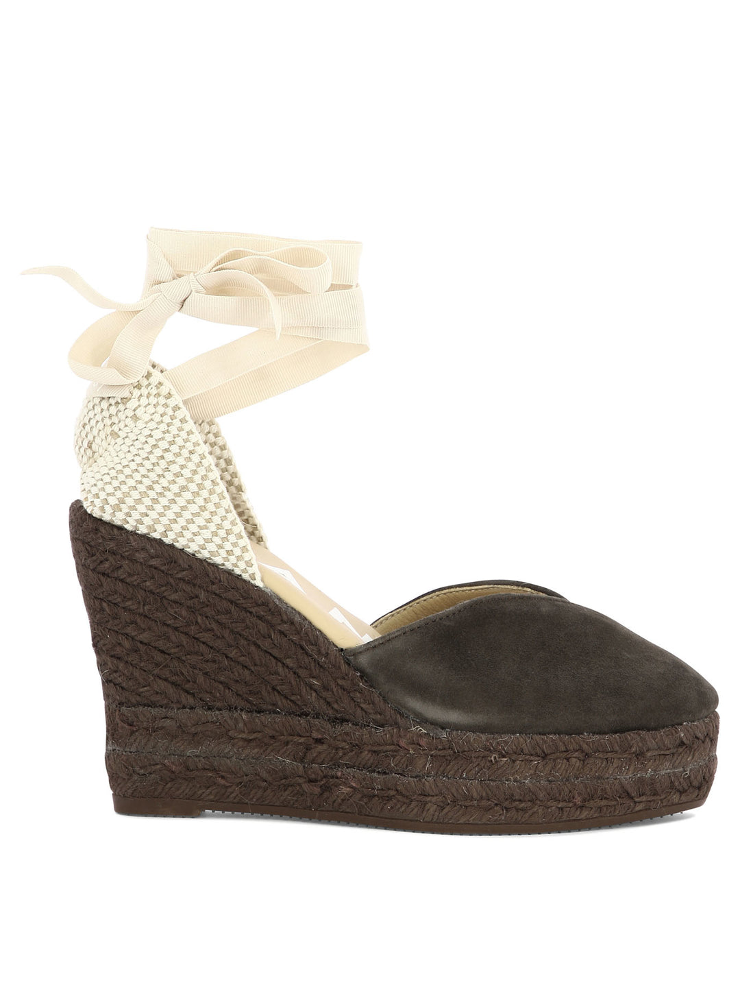 Heart-Shaped Wedge Espadrilles Marrone