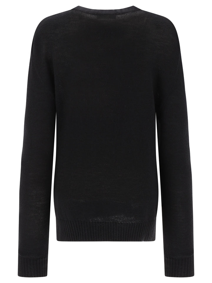 Ultrafine Wool Sweater Knitwear Nero