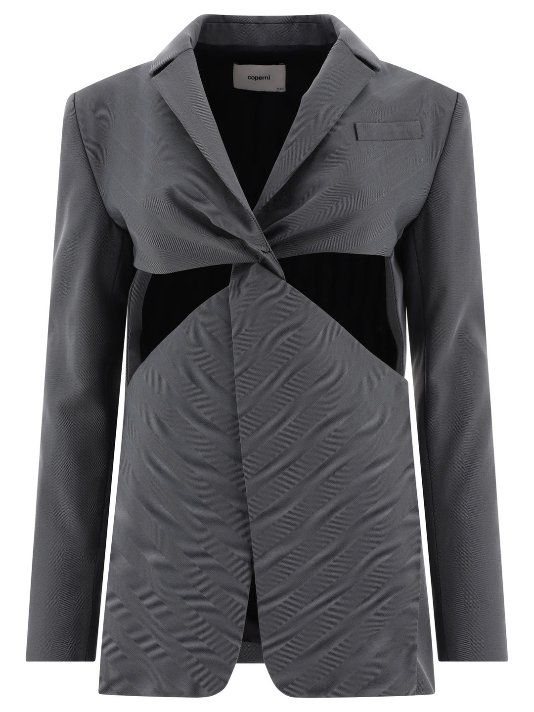 Twisted Cut-Out Giacche Grey