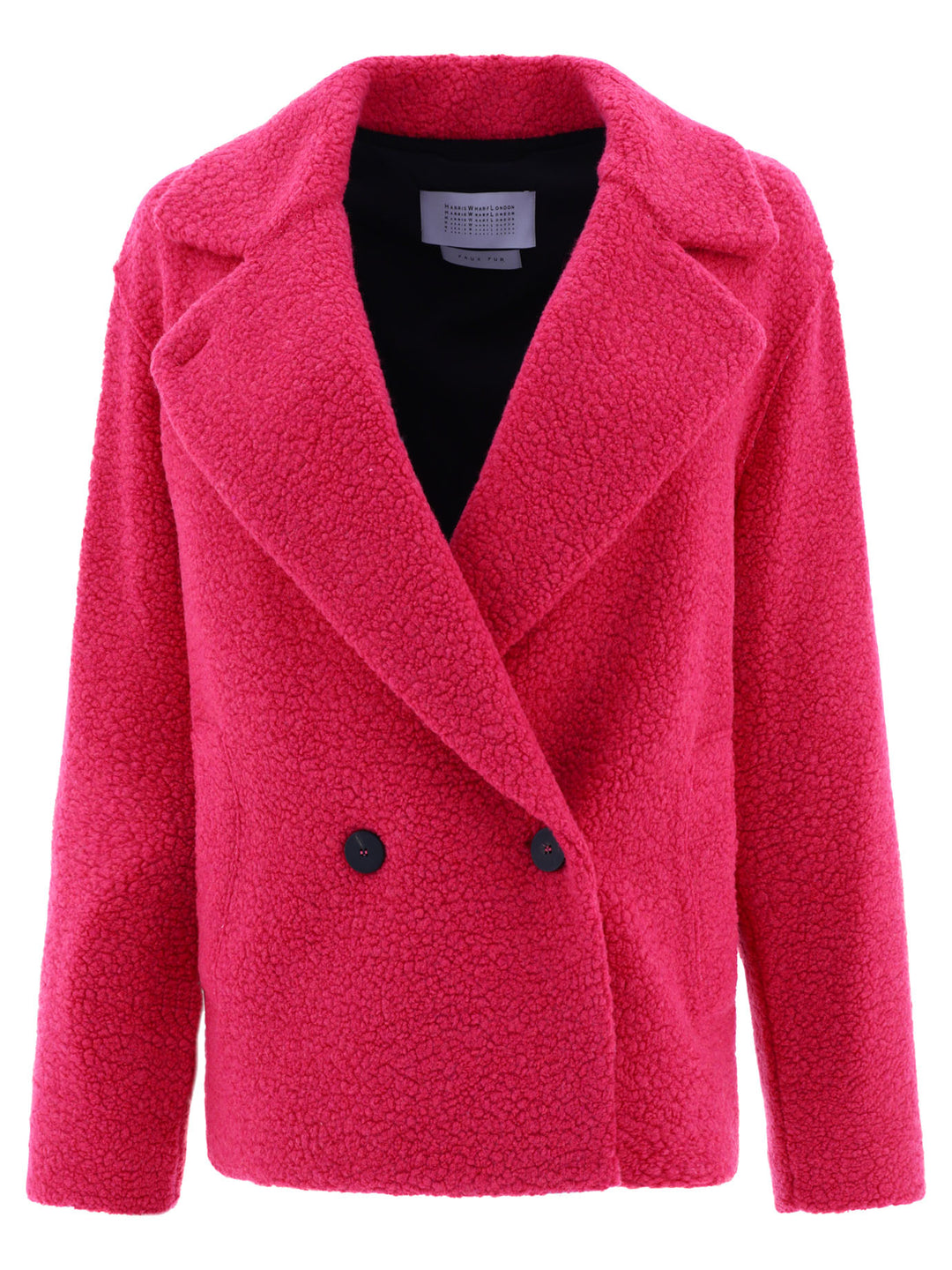 Bouclè Coat Coats Fucsia