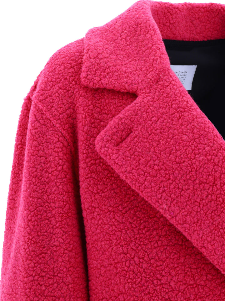 Bouclè Coat Coats Fucsia