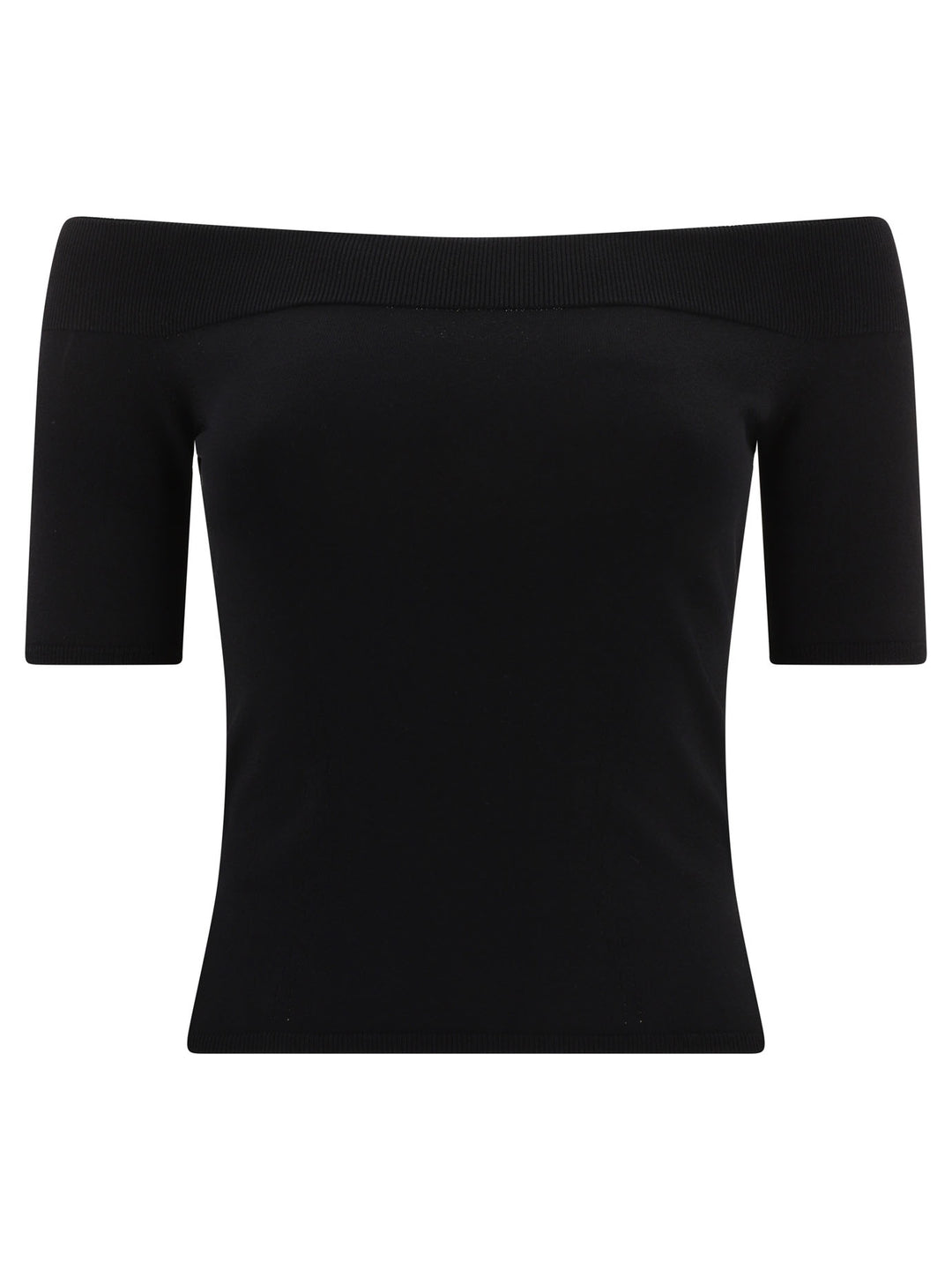 Boat-Neck Top Top Nero