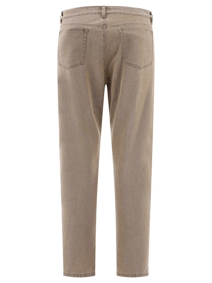 Straight-Leg Jeans Beige