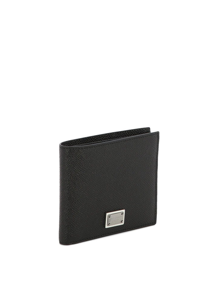 Wallet With Logo Plaque Wallets & Card Holders Nero