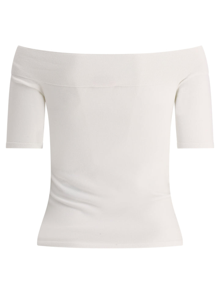 Boat-Neck Top Top Bianco