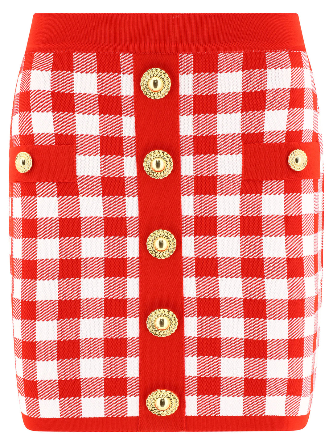 Gingham Skirt Gonne Rosso