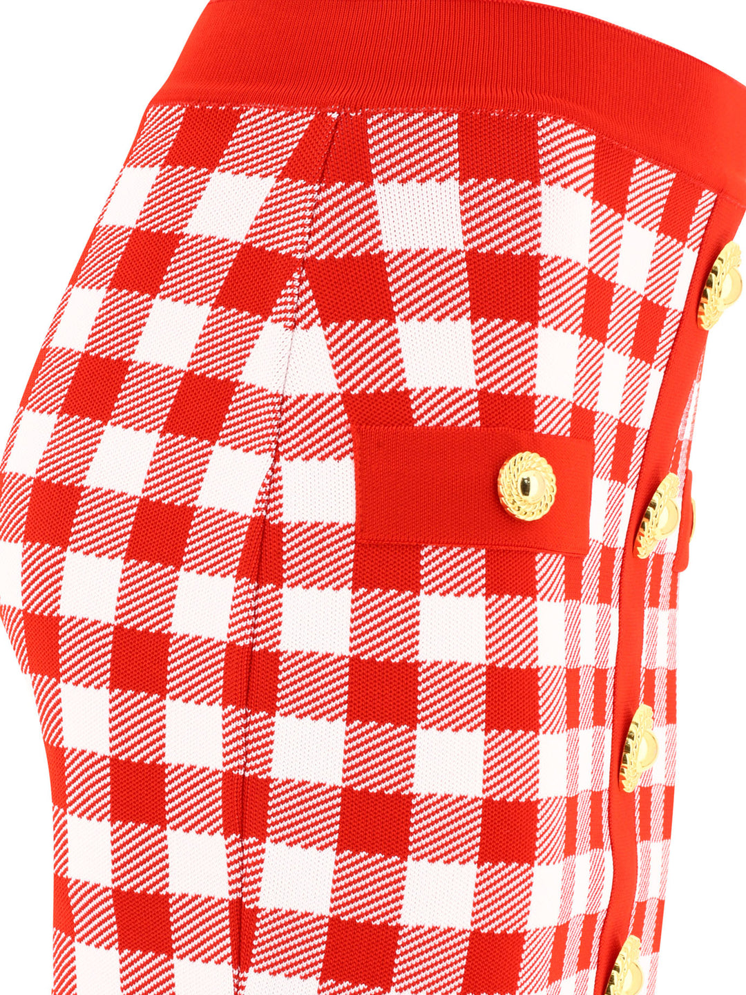 Gingham Skirt Gonne Rosso