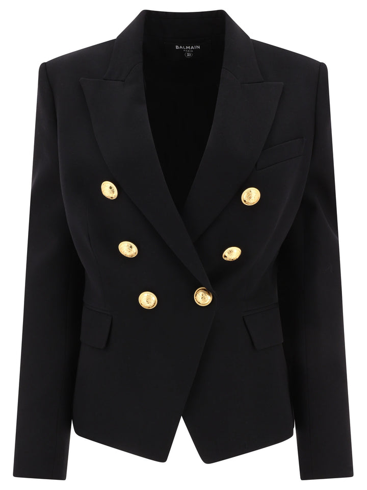 Double-Breasted Wool Jacket Giacche Nero