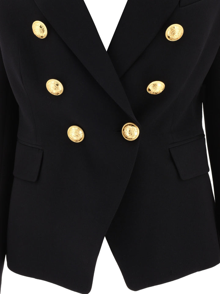 Double-Breasted Wool Jacket Giacche Nero