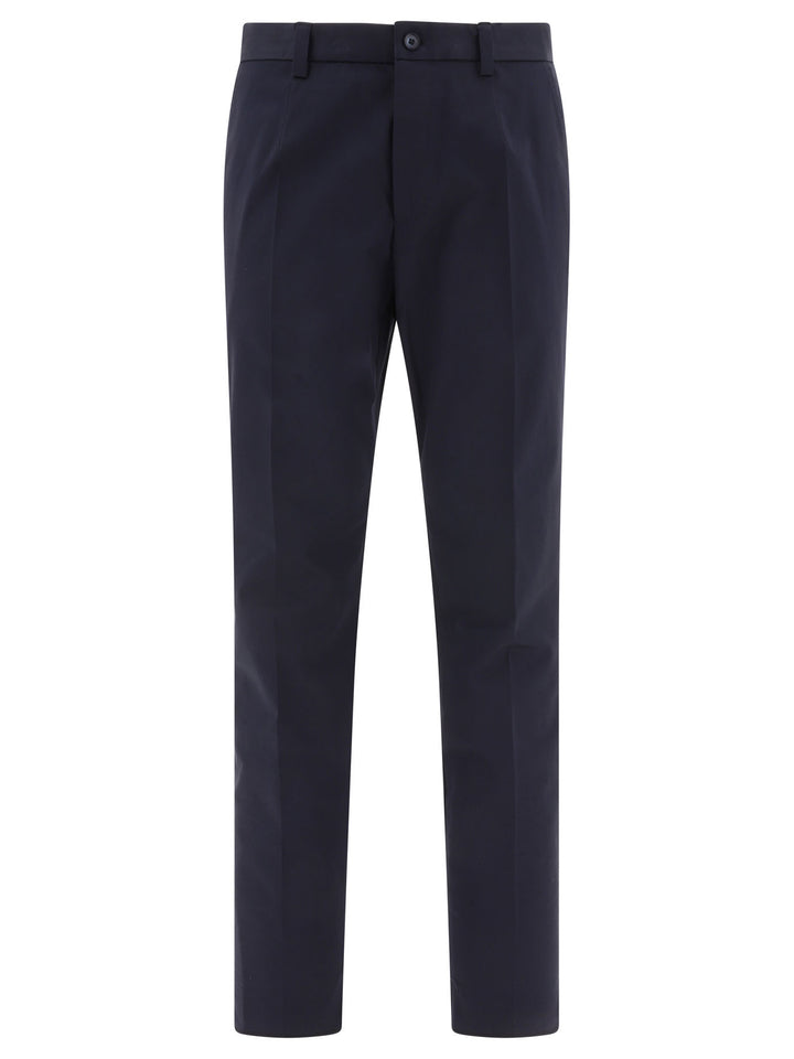 With Button Details Trousers Blu