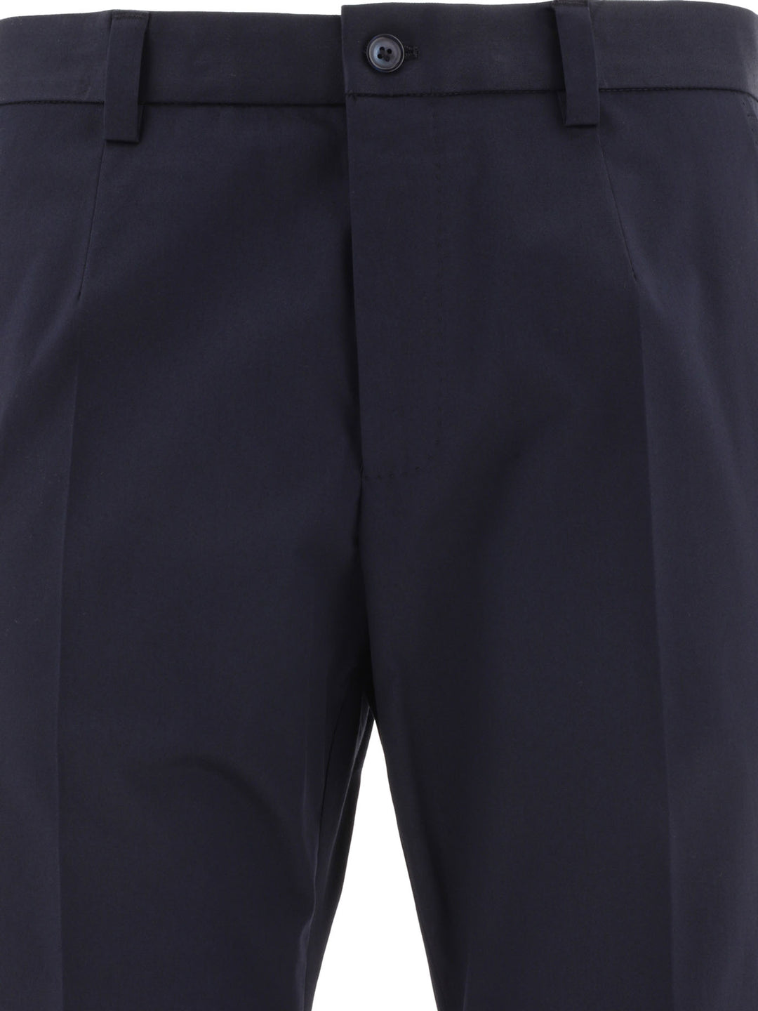 With Button Details Trousers Blu