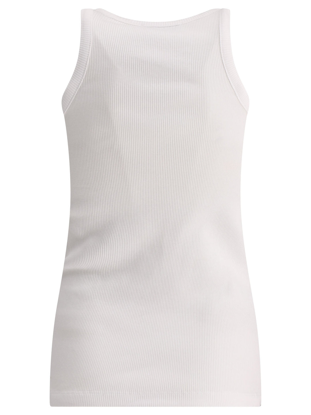 Trimmed Tank Top Top Bianco