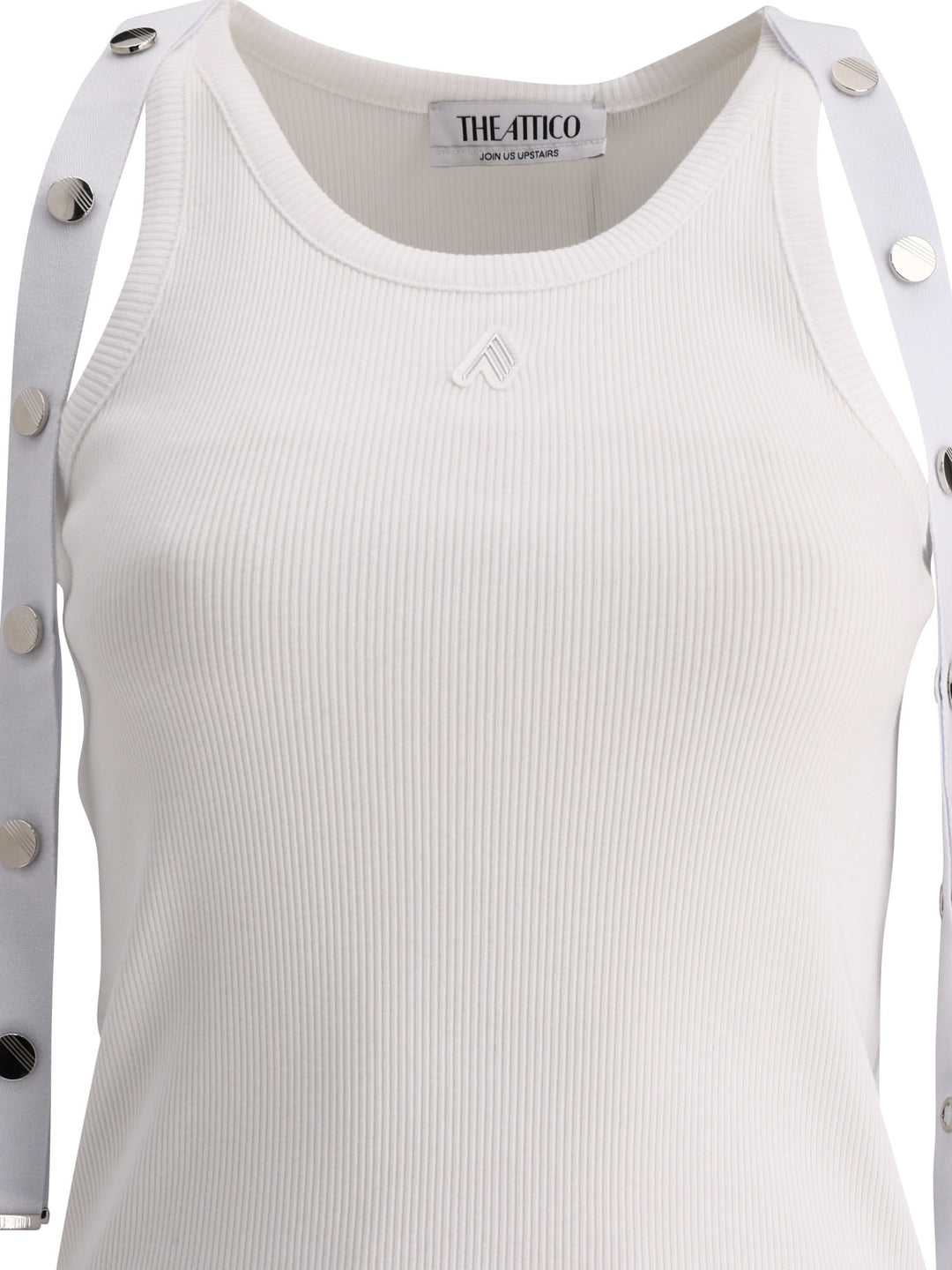 Trimmed Tank Top Top Bianco