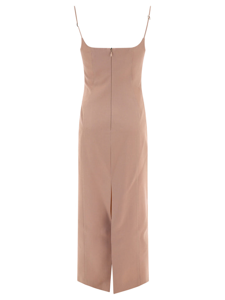 Gabardine Midi Dress Abiti Beige