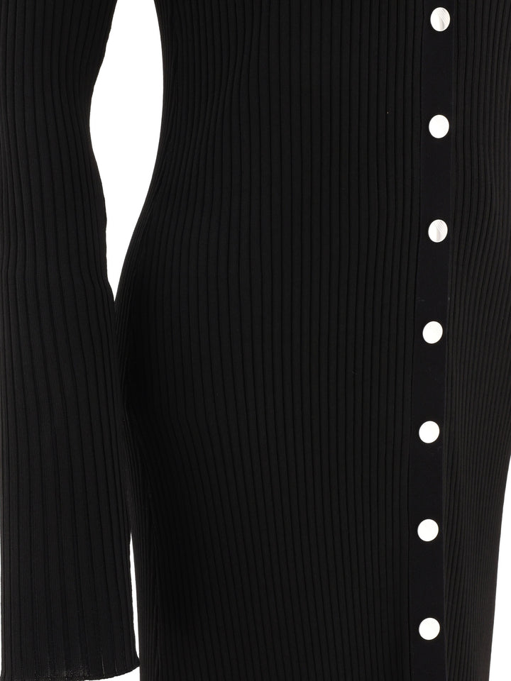 Long Ribbed Cardigan Knitwear Nero