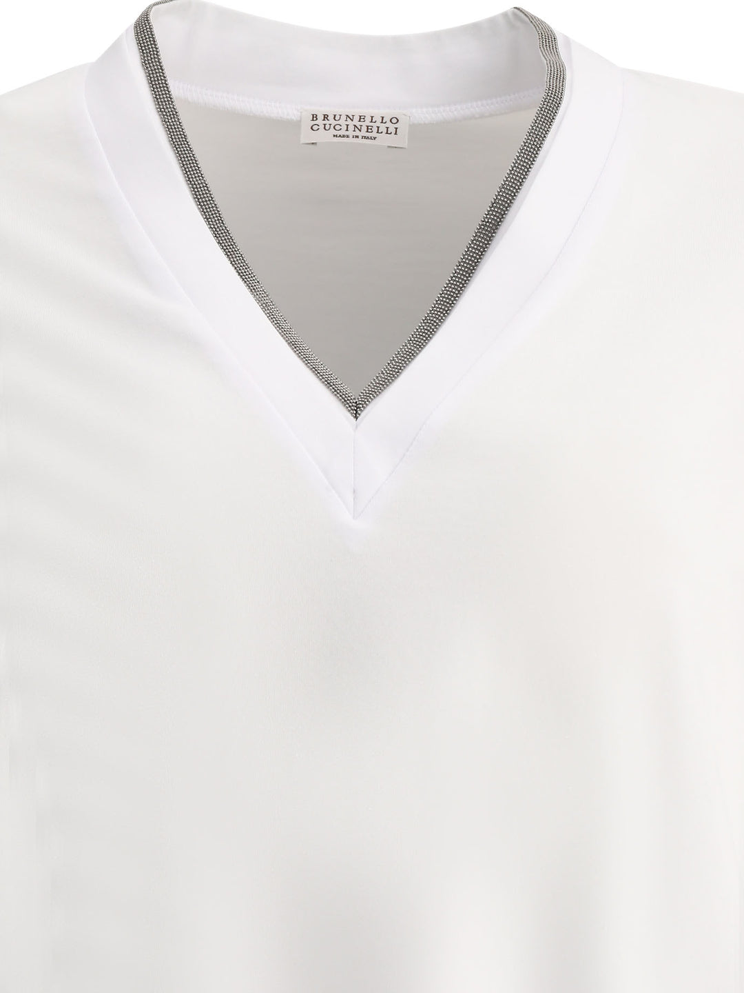 Precious Neckline T-Shirts Bianco