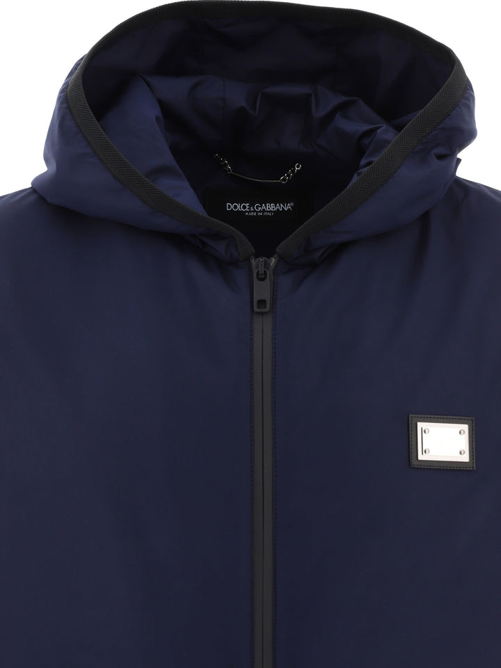 Hooded Sports Vest Giacche Blu