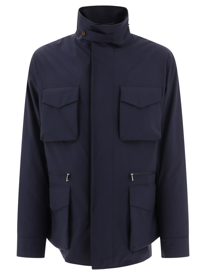 Technical Fabric Safari Jacket Giacche Blu