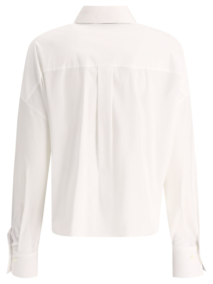 Band-Collar Shirt Shirts Bianco