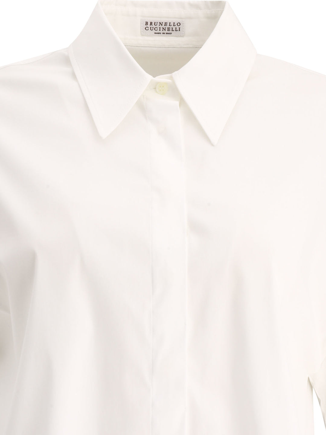 Band-Collar Shirt Shirts Bianco