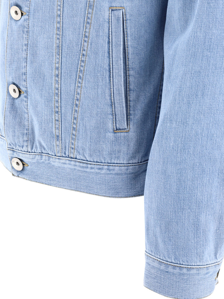 Lightweight Denim Four-Pocket Jacket Giacche Celeste