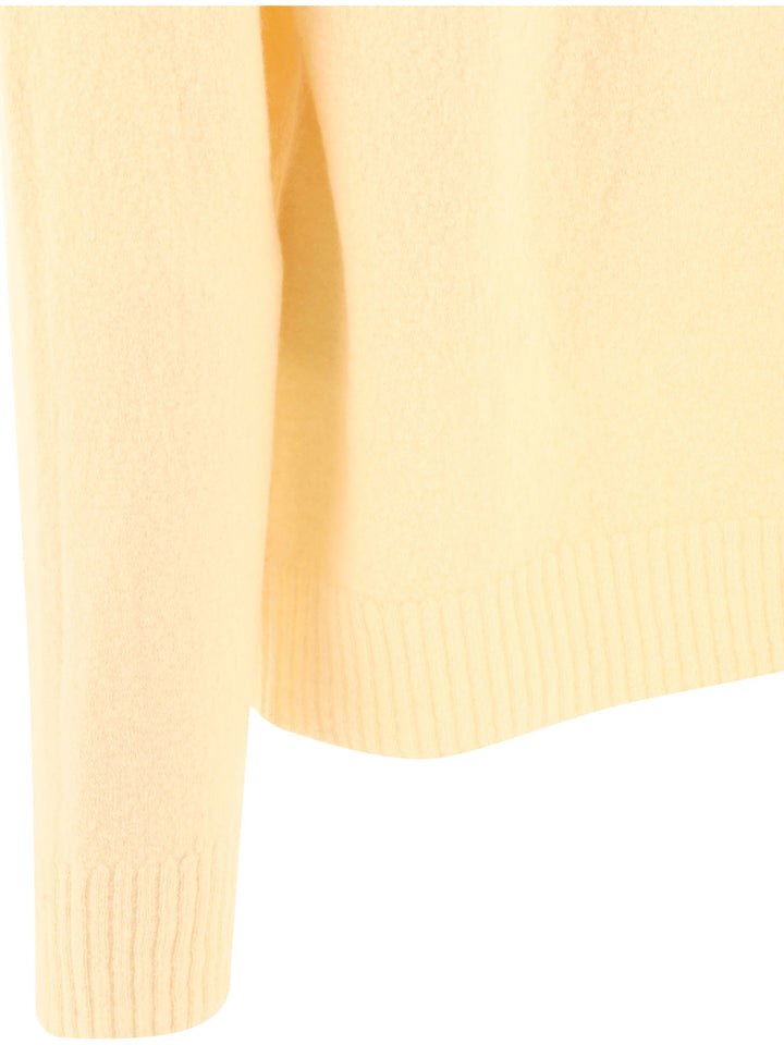 Crew-Neck Sweater Knitwear Beige