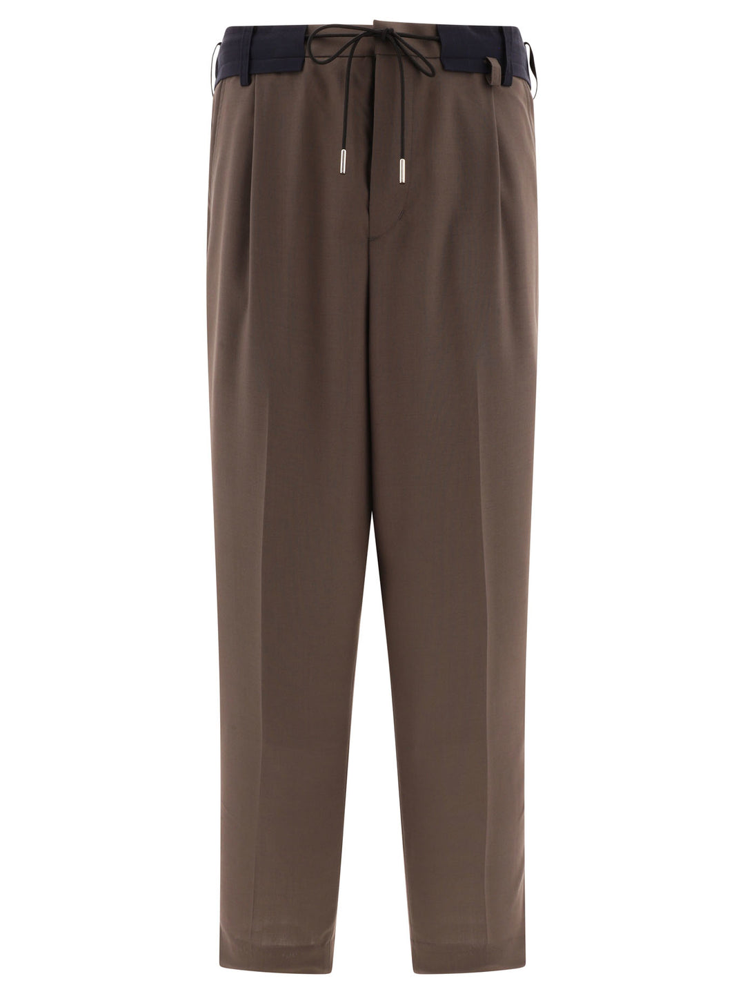 Tapered Drawstring Trousers Verde