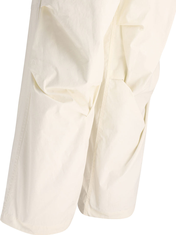 With Knee Plea Trousers Bianco