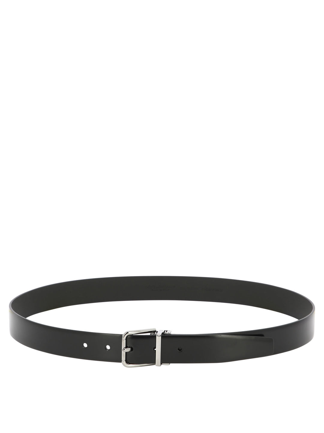 Brushed Calfskin Leather Belt Cinture Nero