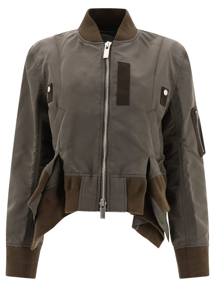 Nylon Bomber Jacket Giacche Verde