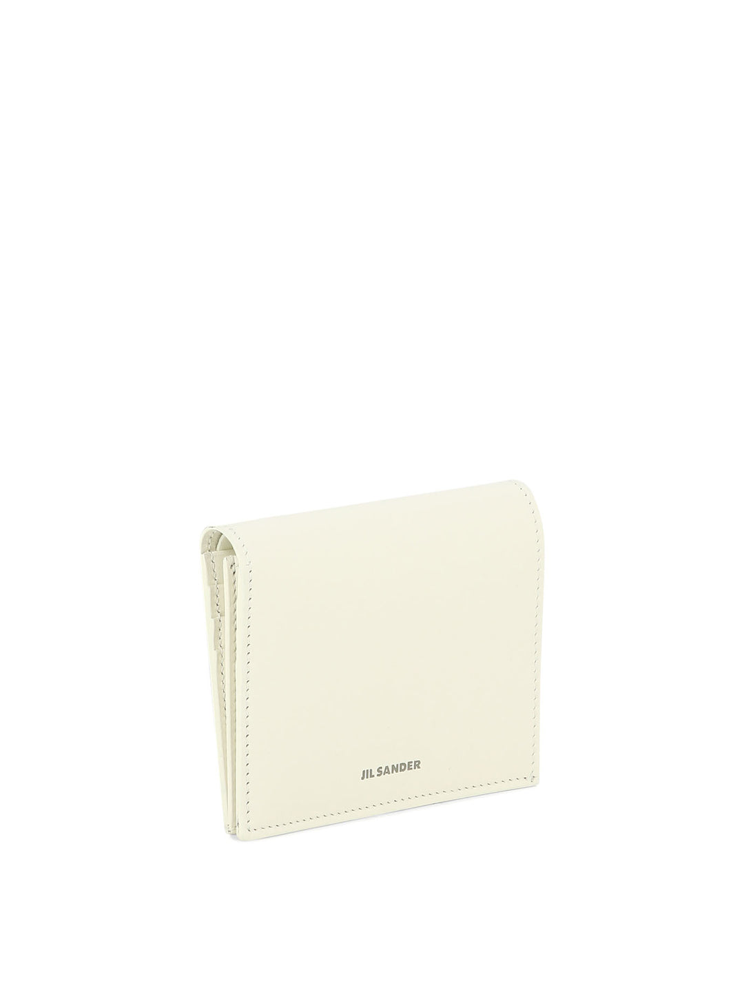 Folded Wallet With Embossed Jil Sander Logo V Wallets & Card Holders Bianco