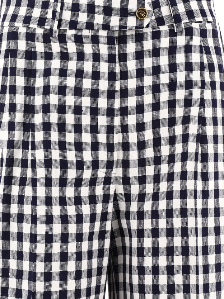 Gingham Trousers Nero