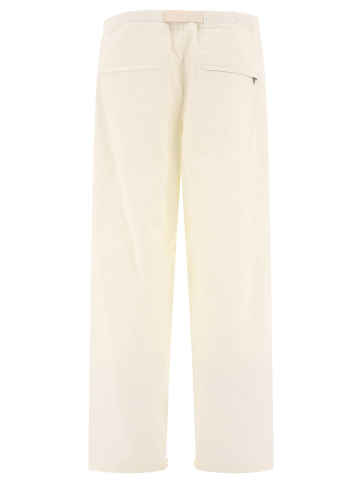 With Embroidery Trousers Bianco