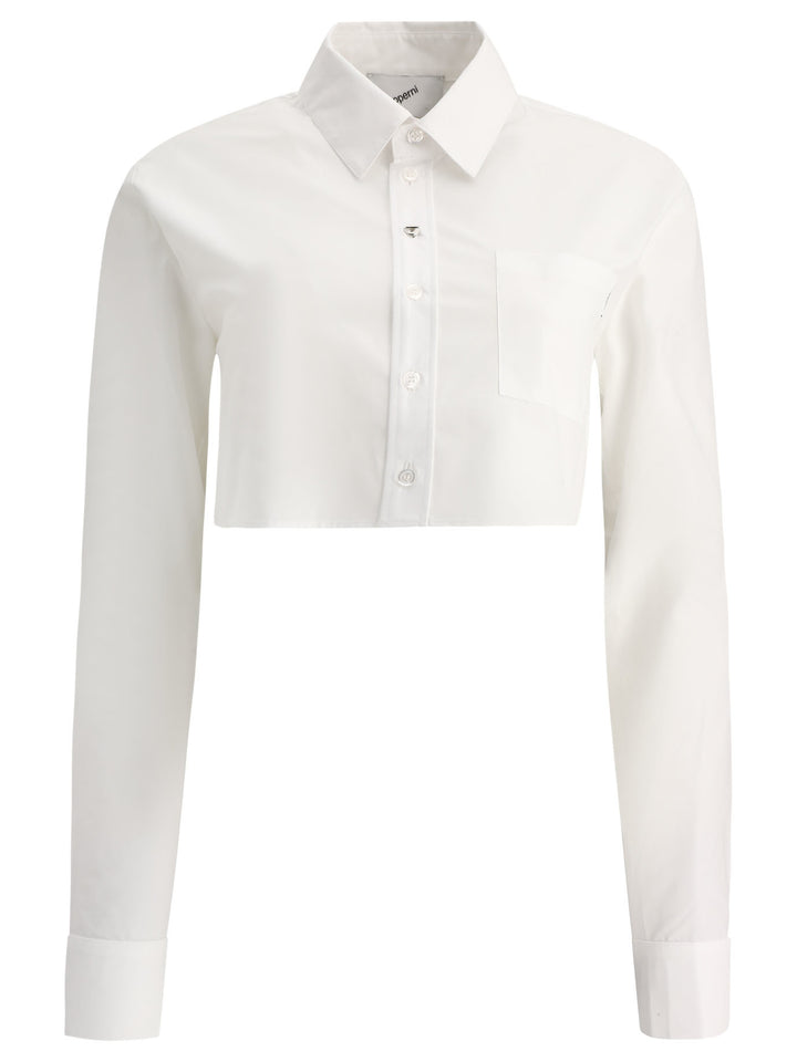 Cropped Shirt Shirts Bianco