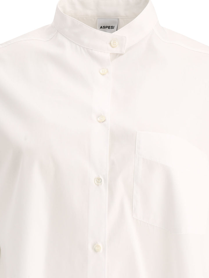 Shirt With Mandarin Collar Shirts Bianco