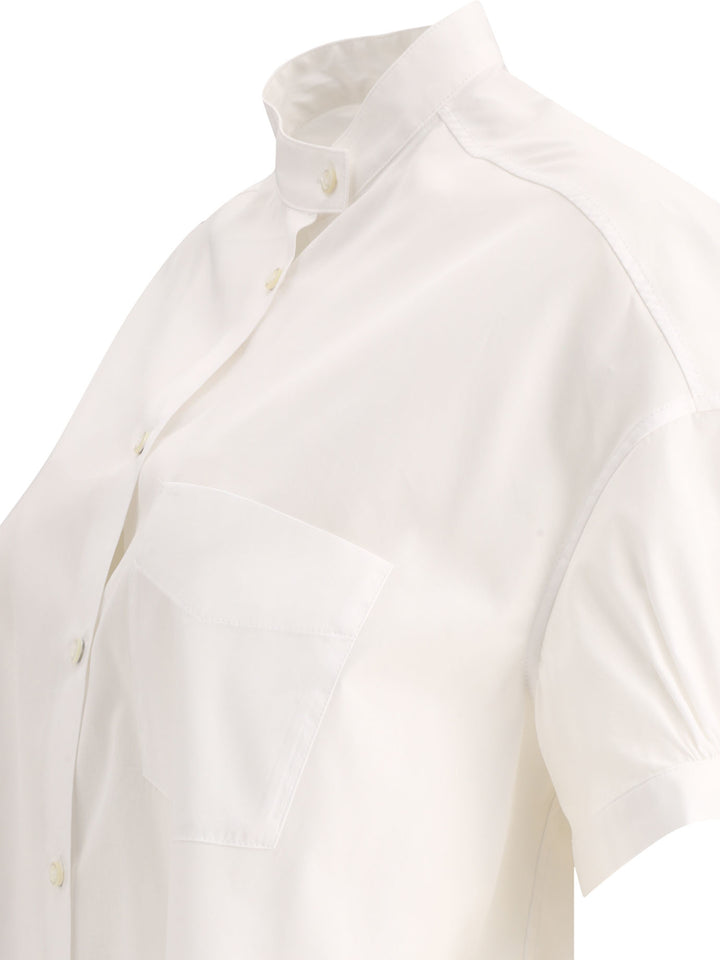 Shirt With Mandarin Collar Shirts Bianco