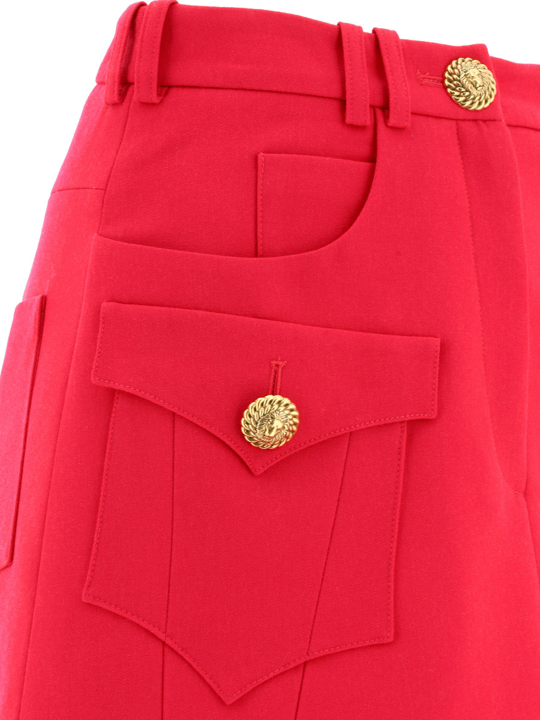 Western A-Line Cut-Out Skirt Gonne Fucsia