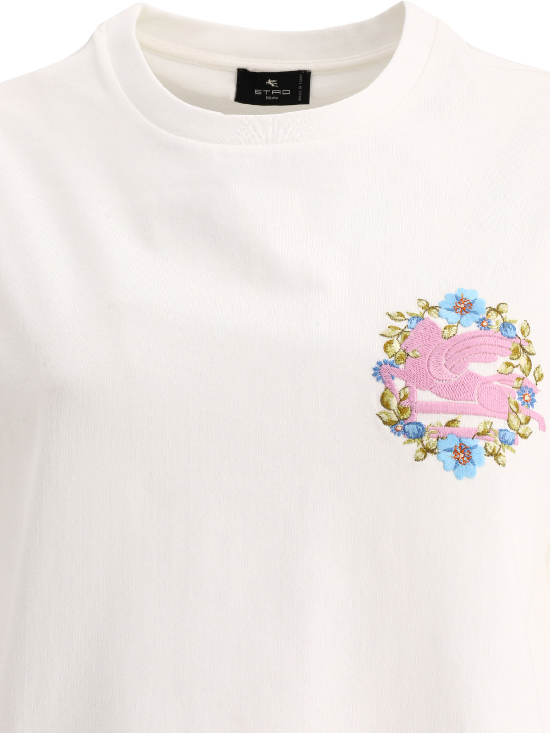 T-Shirt With Embroidery T-Shirts Bianco