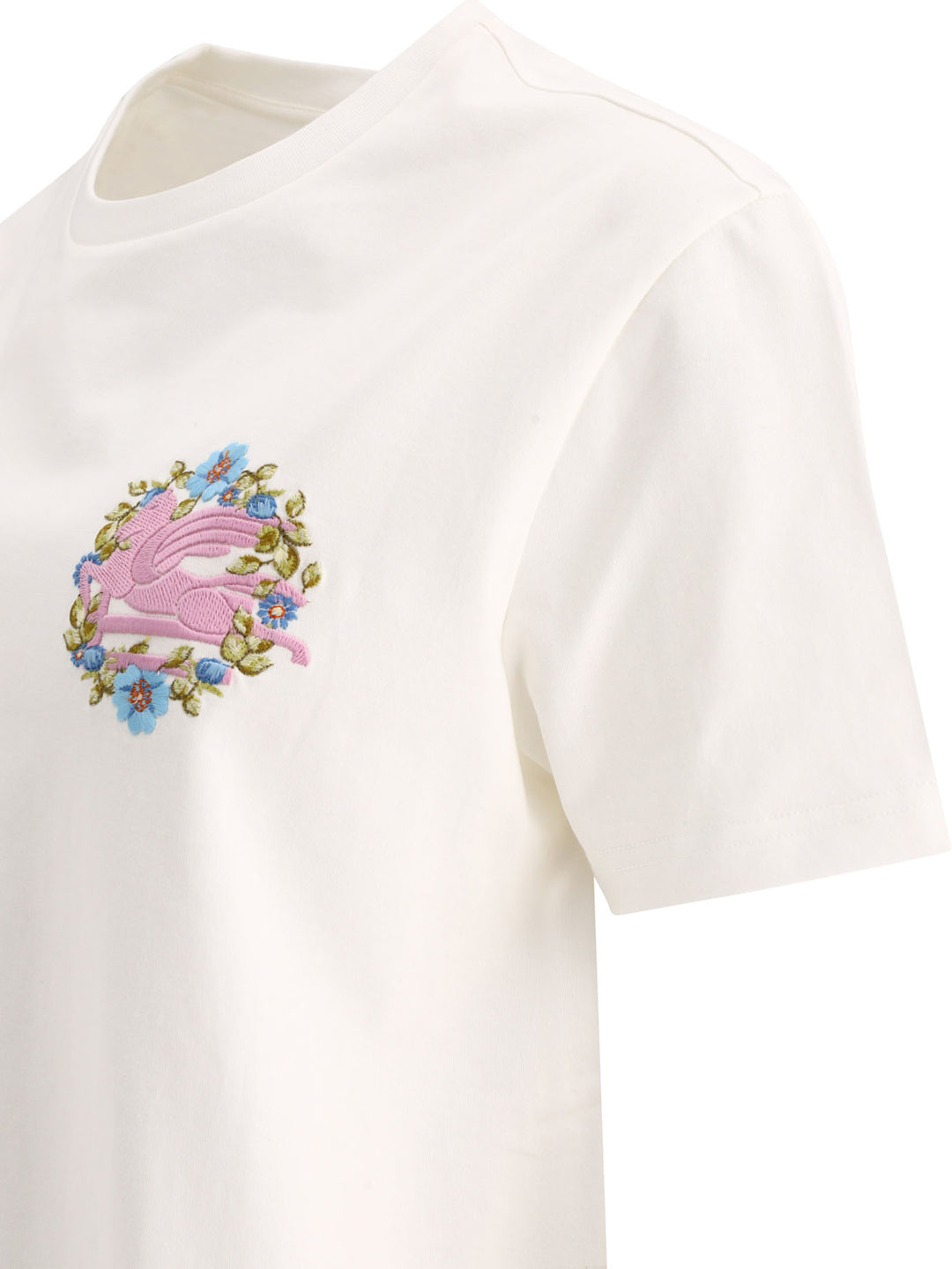 T-Shirt With Embroidery T-Shirts Bianco