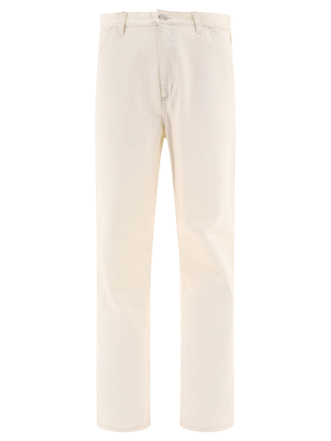 Single Knee Trousers Bianco