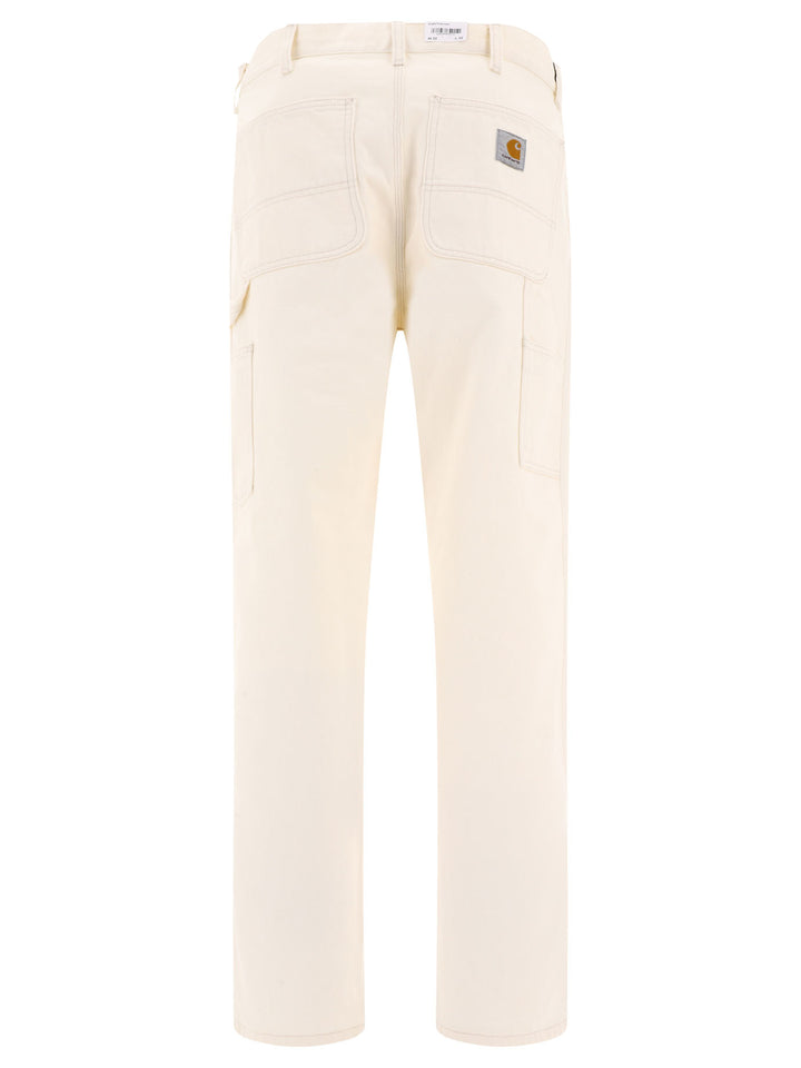 Single Knee Trousers Bianco