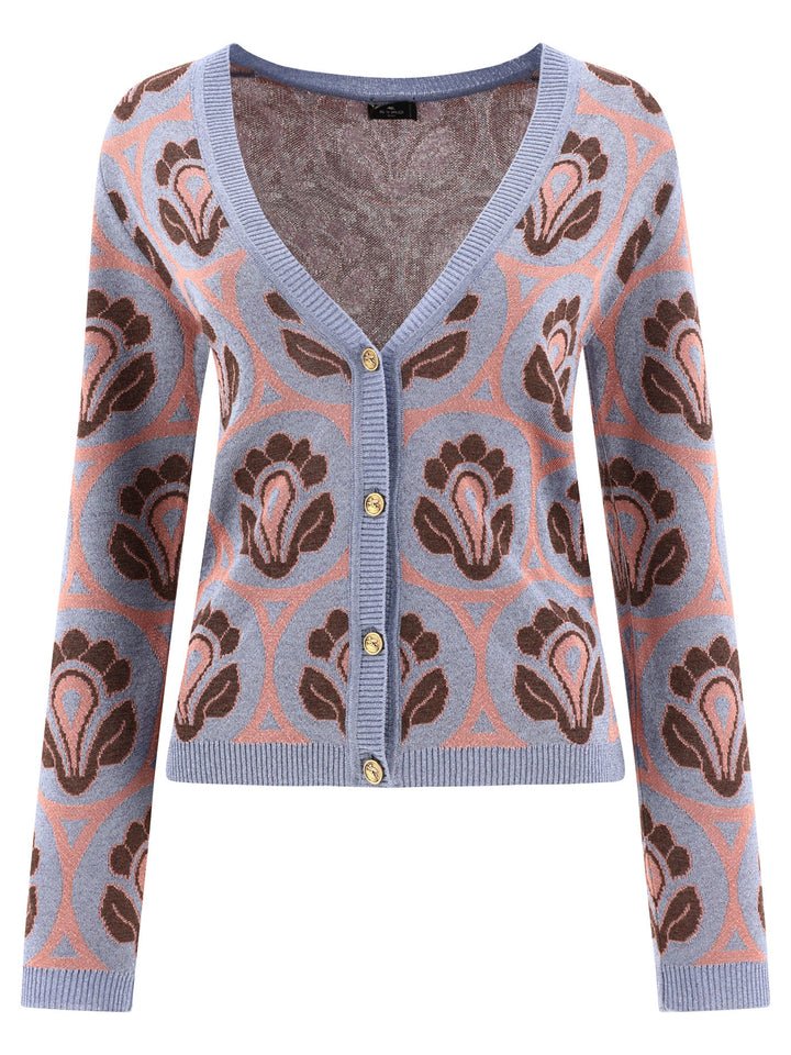 Jacquard Knit Cardigan Knitwear Celeste