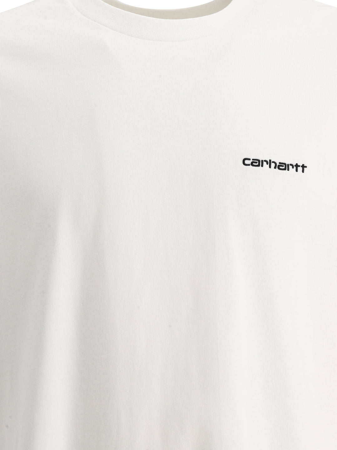 Script Embroidery T-Shirts Bianco