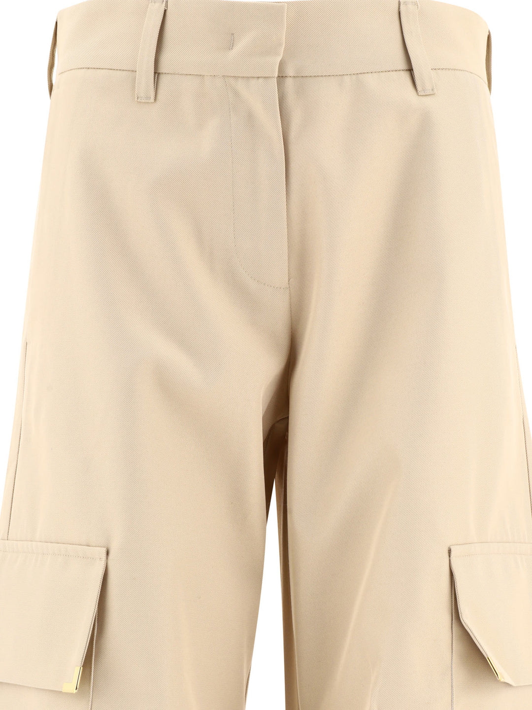 Metal Frame Trousers Beige