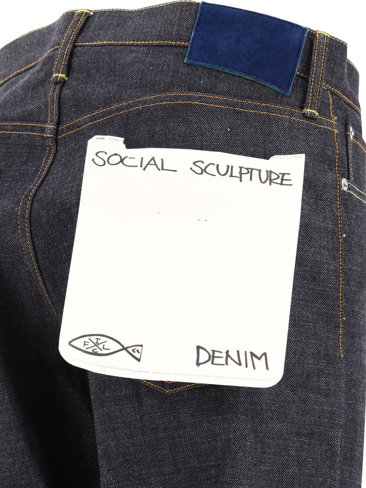 Social Sculpture 21 Unwashed Jeans Blu