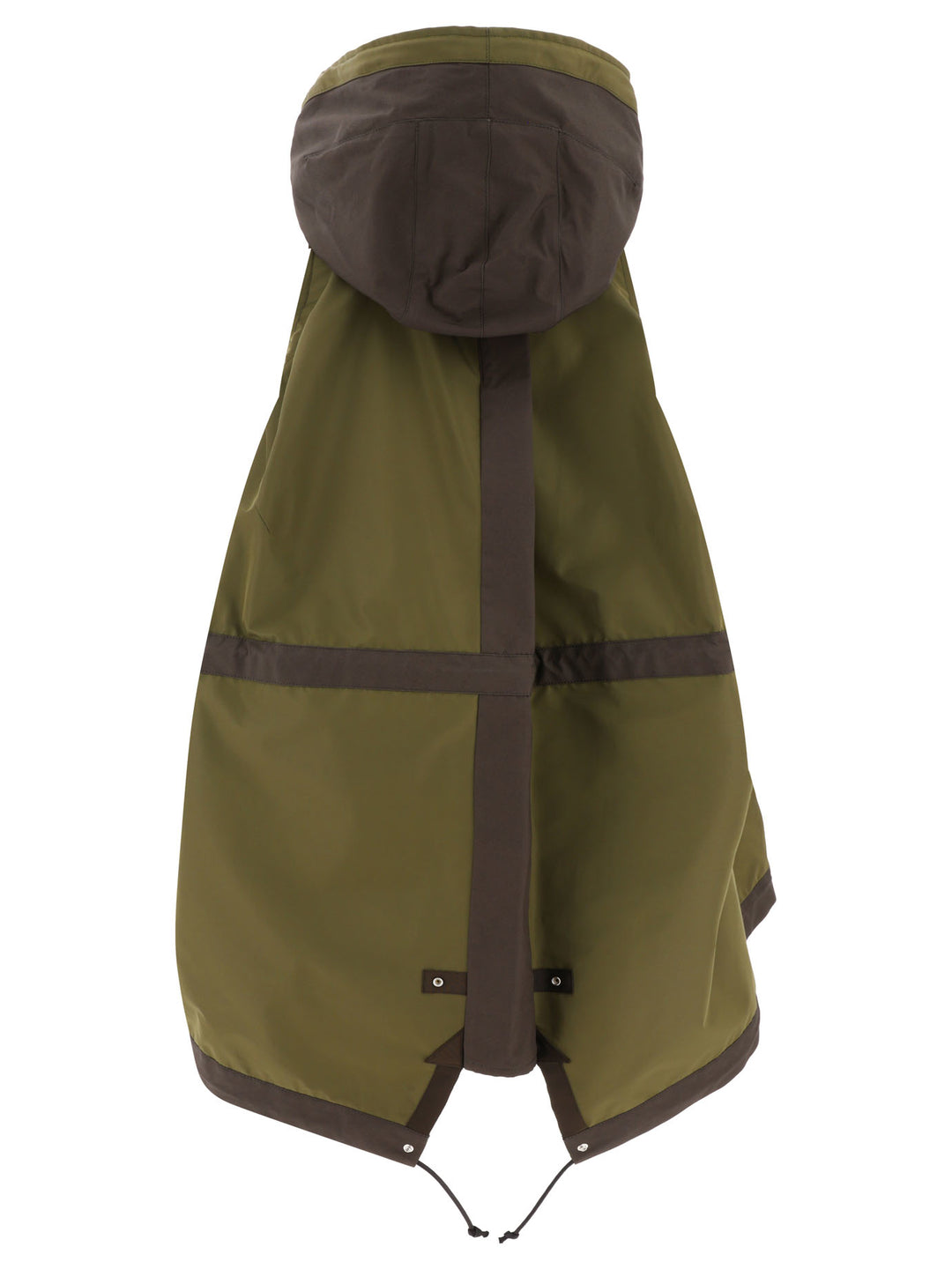 Taffeta Hooded Vest Coats Verde