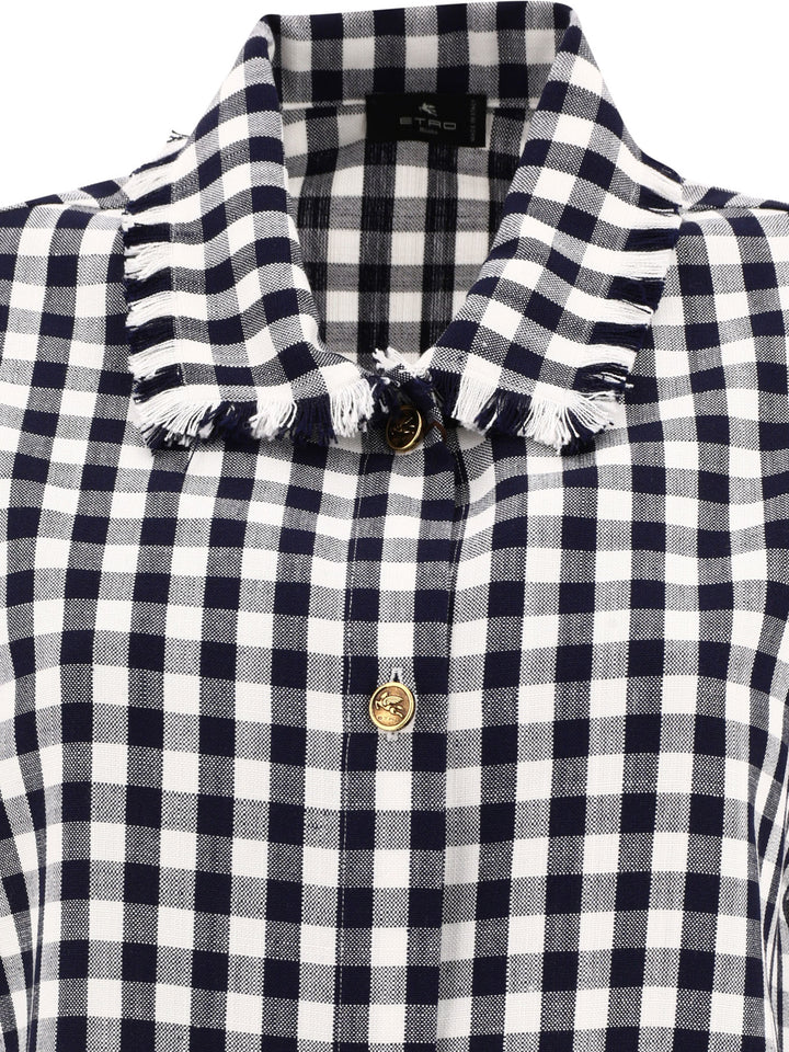 Gingham Shirt Shirts Blu