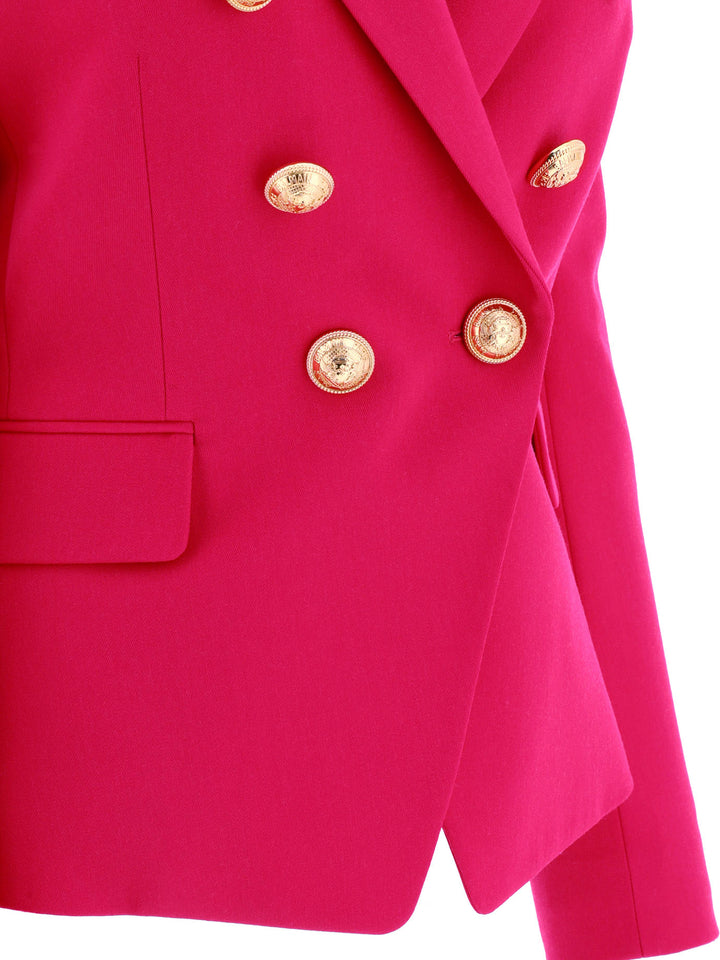 Double-Breasted Wool Jacket Giacche Fucsia