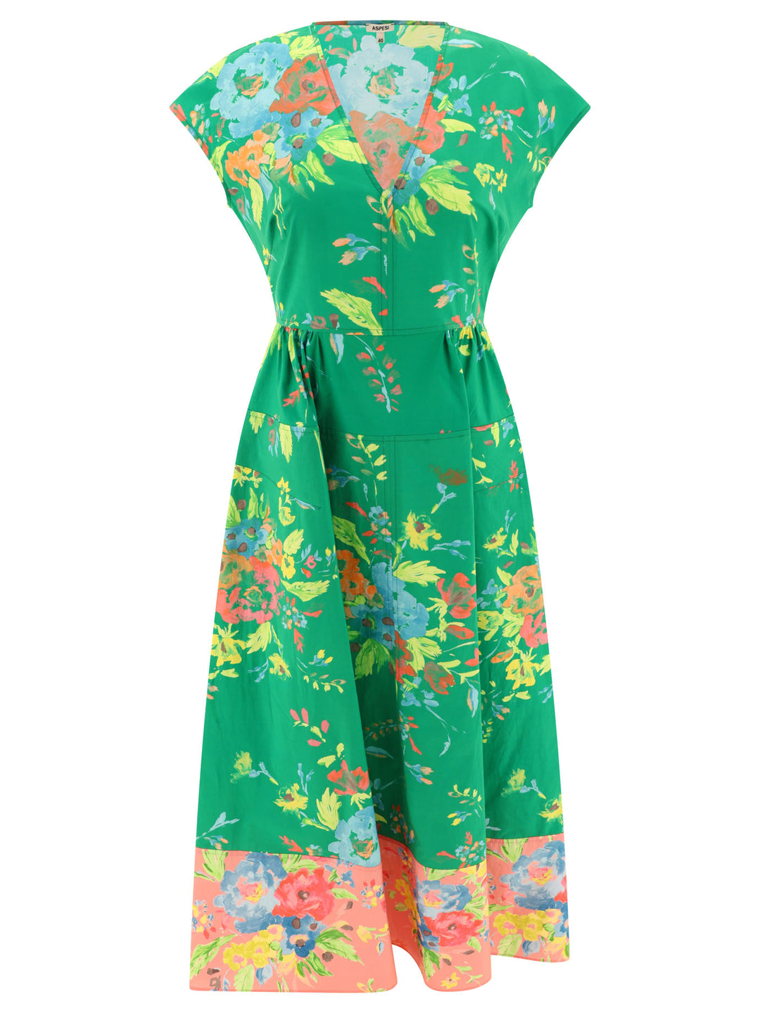 Floral-Print Dress Abiti Verde