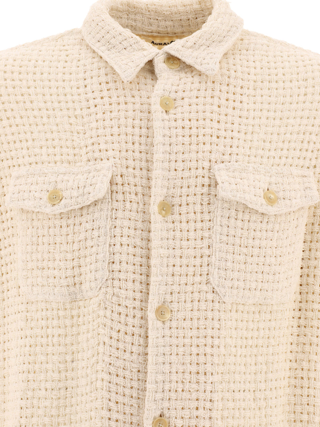 Homespun Summer Tweed Shirts Bianco